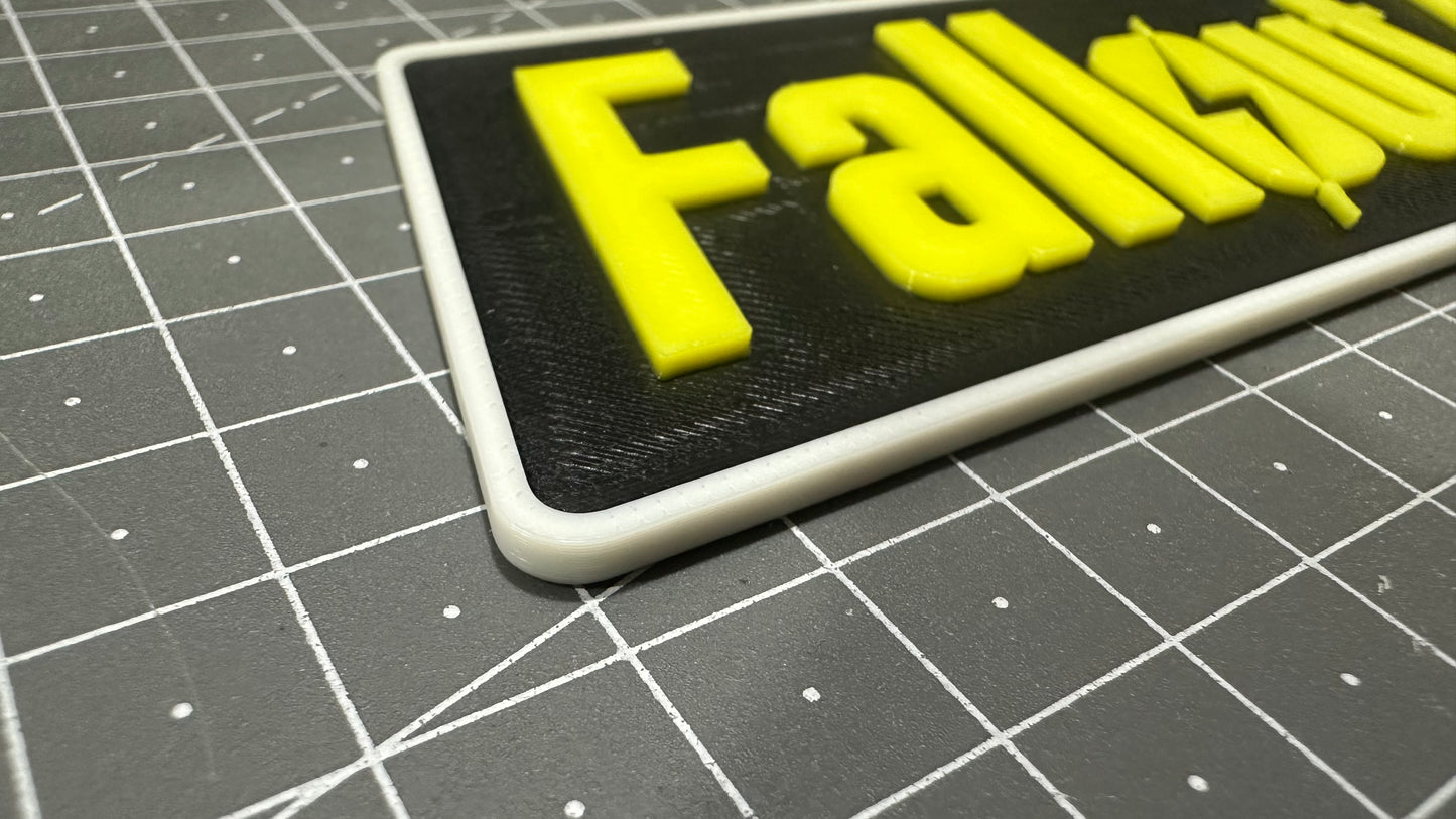 Fallout 4 Logo - 3D Printed Sign