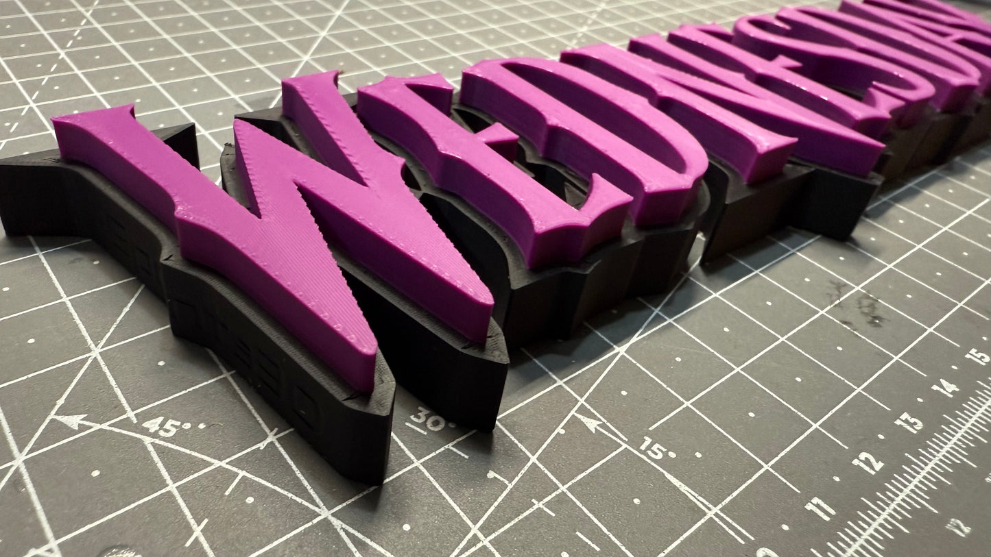 Wednesday Adams - 3D Printed Sign Stand