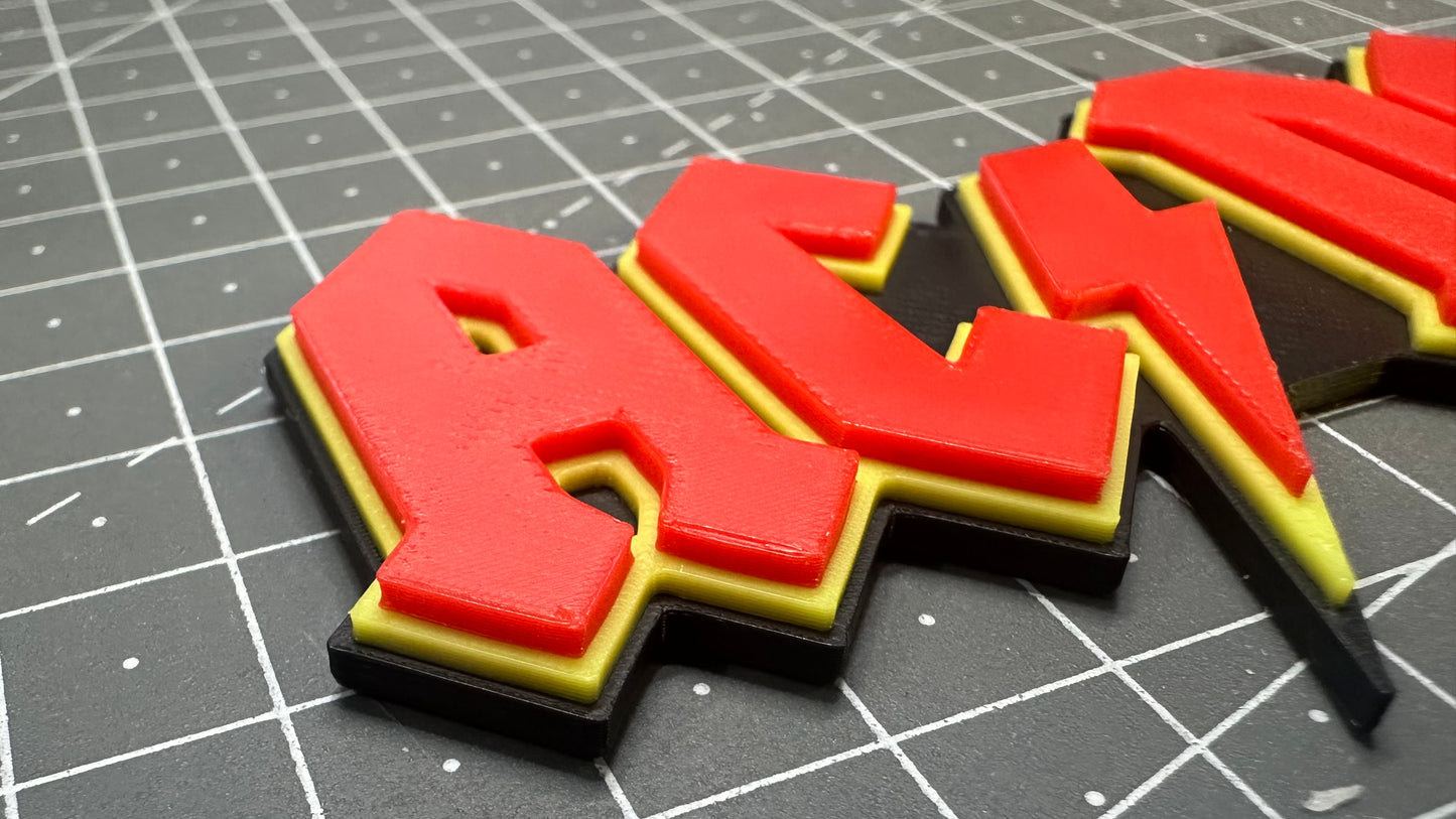 AC DC Sign - 3D Printed Sign