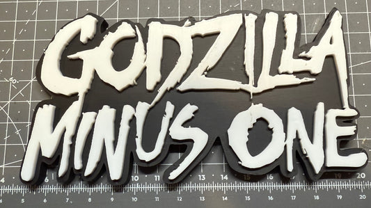 Godzilla Minus One Movie Logo - 3D Printed Sign Stand