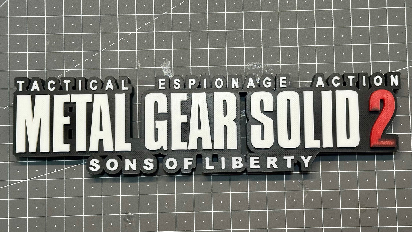 Metal Gear Solid 2 - Sons of Liberty Sign Stand- 3D Printed