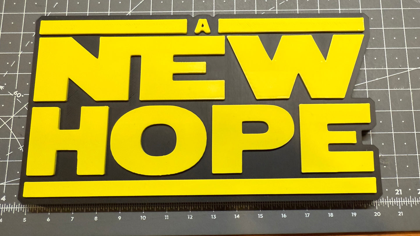 Star Wars Empire Return of the Jedi Movie Logo 3 Designs - 3D Printed Sign Stand
