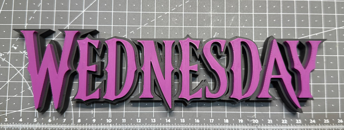 Wednesday Adams - 3D Printed Sign Stand