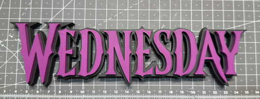Wednesday Adams - 3D Printed Sign Stand