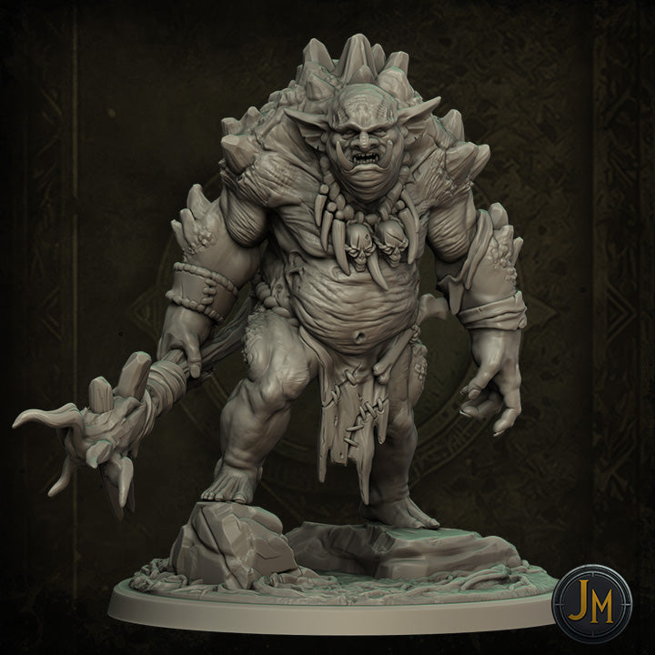 Stone Troll - Dungeons and Dragons (D&D), DragonLance, Frostgrave, Fantasy 3D Printed Resin Miniatures