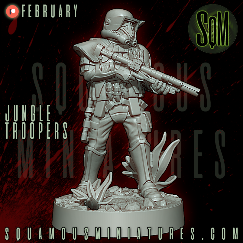 Jungle Troopers Star Wars Legion compatible 3D Resin Miniatures Squamous