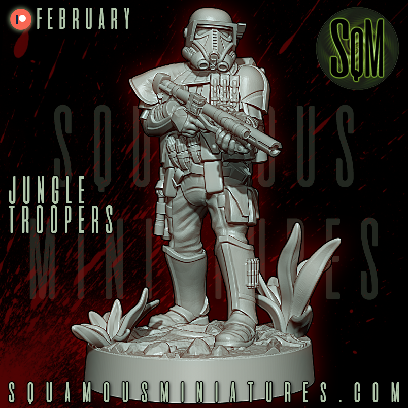 Jungle Troopers Star Wars Legion compatible 3D Resin Miniatures Squamous