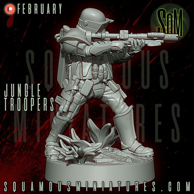 Jungle Troopers Star Wars Legion compatible 3D Resin Miniatures Squamous