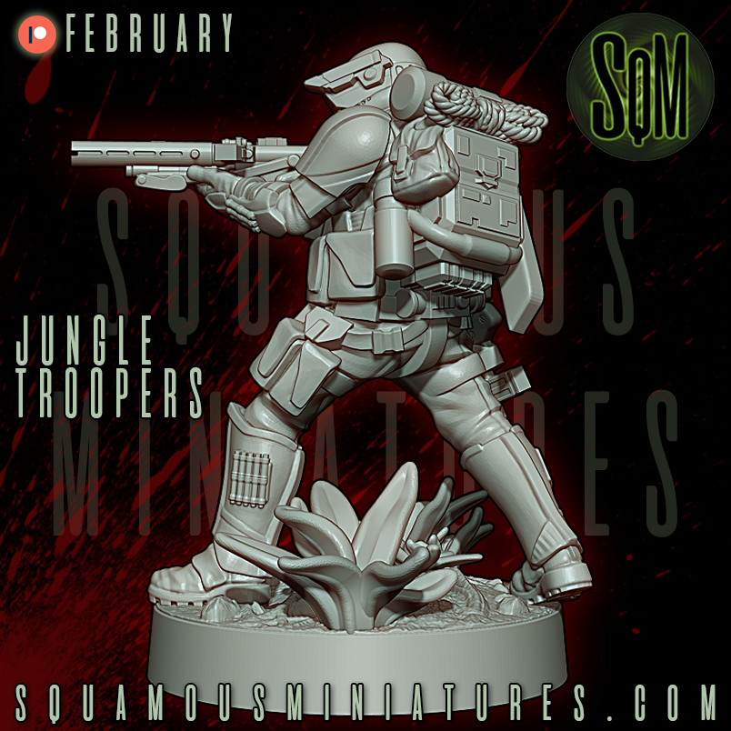 Jungle Troopers Star Wars Legion compatible 3D Resin Miniatures Squamous