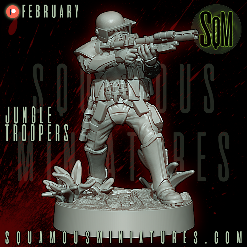 Jungle Troopers Star Wars Legion compatible 3D Resin Miniatures Squamous