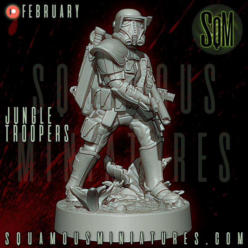 Jungle Troopers Star Wars Legion compatible 3D Resin Miniatures Squamous