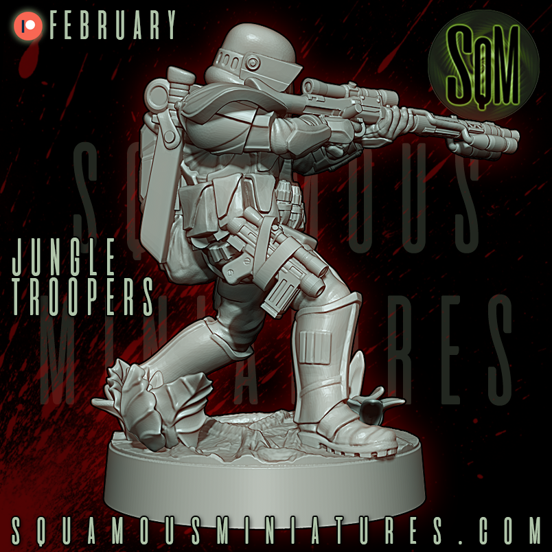 Jungle Troopers Star Wars Legion compatible 3D Resin Miniatures Squamous