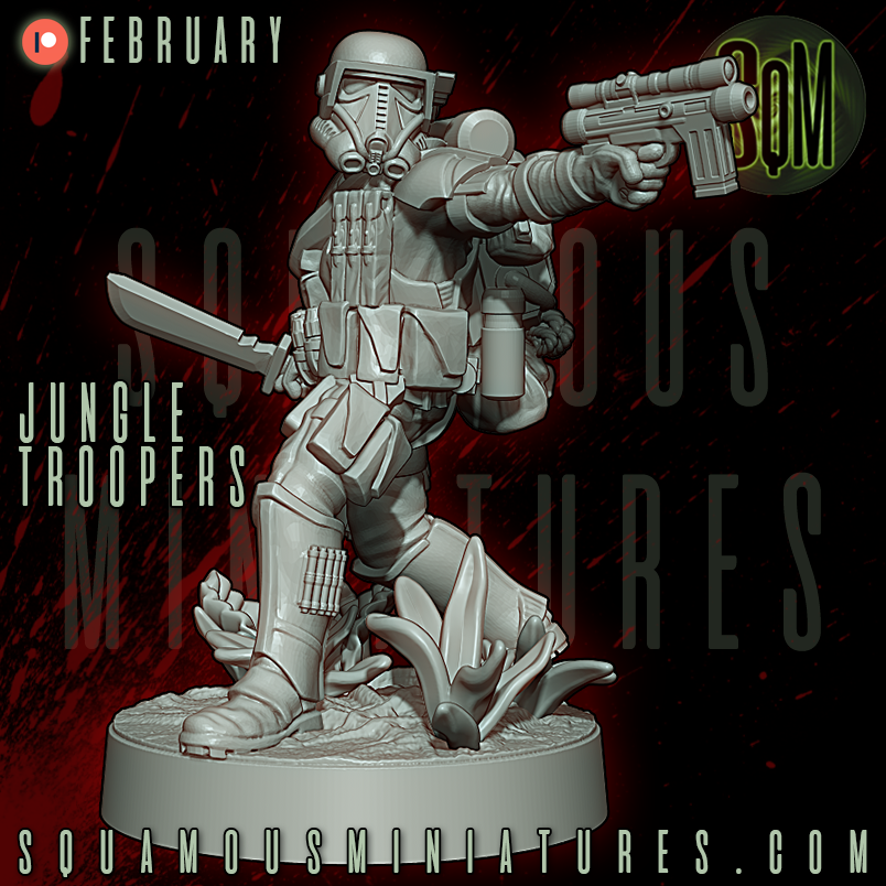 Jungle Troopers Star Wars Legion compatible 3D Resin Miniatures Squamous