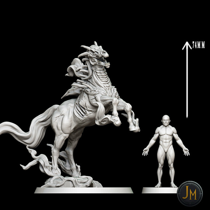 Spectral Horse Ghost - Dungeons and Dragons (D&D), DragonLance, Frostgrave, Fantasy 3D Printed Resin Miniatures