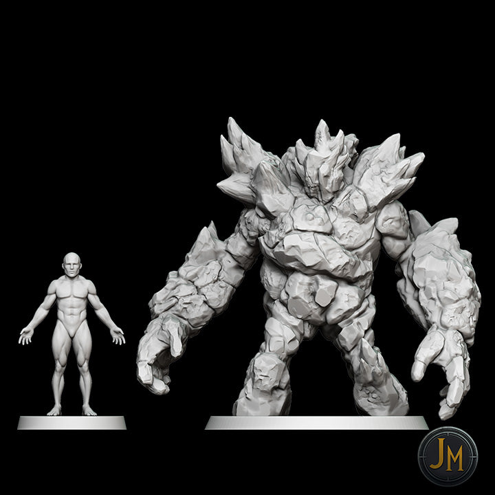 Stone Elemental - Dungeons and Dragons (D&D), DragonLance, Frostgrave, Fantasy 3D Printed Resin Miniatures