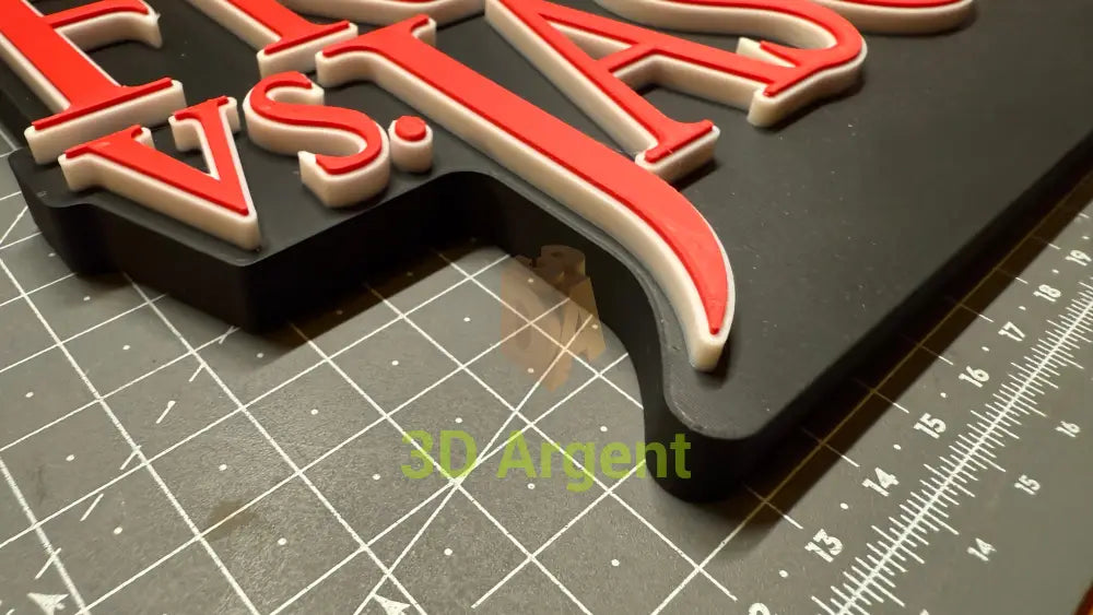 A Nightmare on Elm Street 3D Logo Sign Stand – Freddy Krueger Horror Movie Display – 3D Printed Fan Art Gift