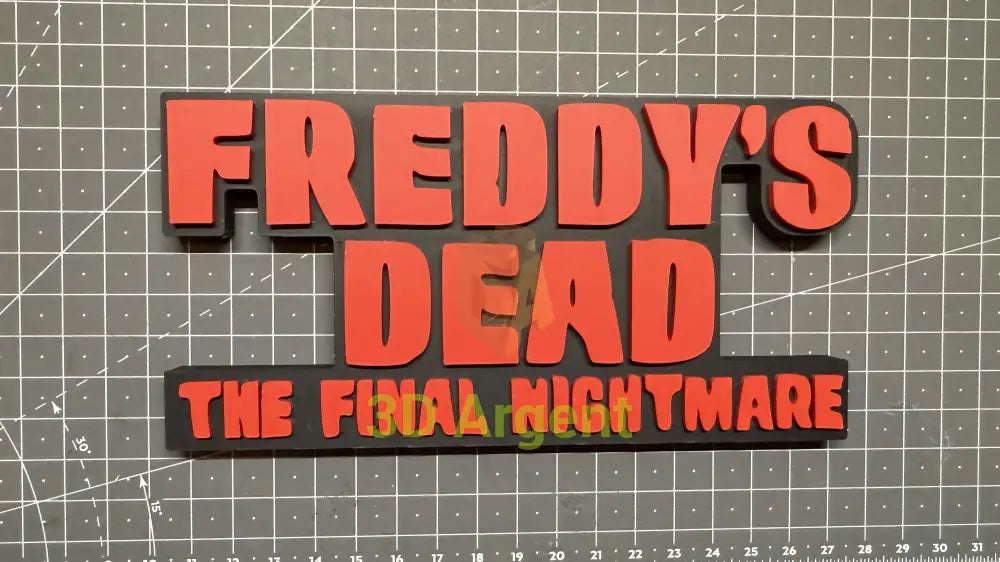 A Nightmare on Elm Street 3D Logo Sign Stand – Freddy Krueger Horror Movie Display – 3D Printed Fan Art Gift Freddy’s