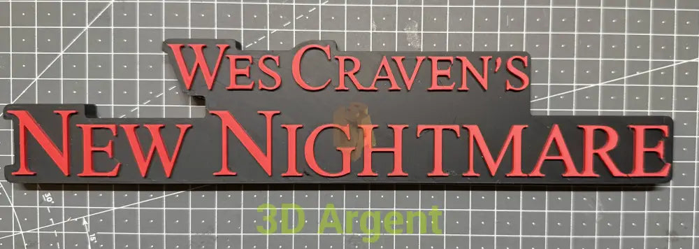 A Nightmare on Elm Street 3D Logo Sign Stand – Freddy Krueger Horror Movie Display – 3D Printed Fan Art Gift Wes