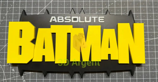 Absolute Batman Logo Sign – 3D Printed Multi-Colour DC Comics Display Stand Books Comics & Magazines:Comic Books &