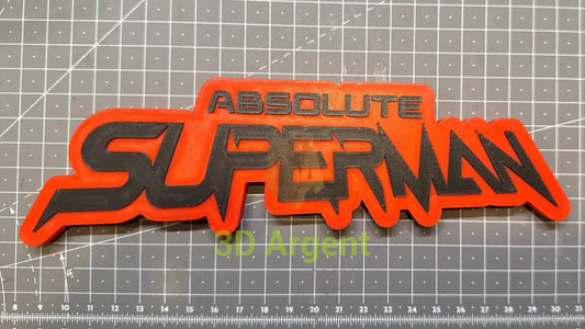 Absolute Superman Logo Sign Stand 3D Printed Multi Colour DC Display Decor Video Games & Consoles:Video Game Merchandise
