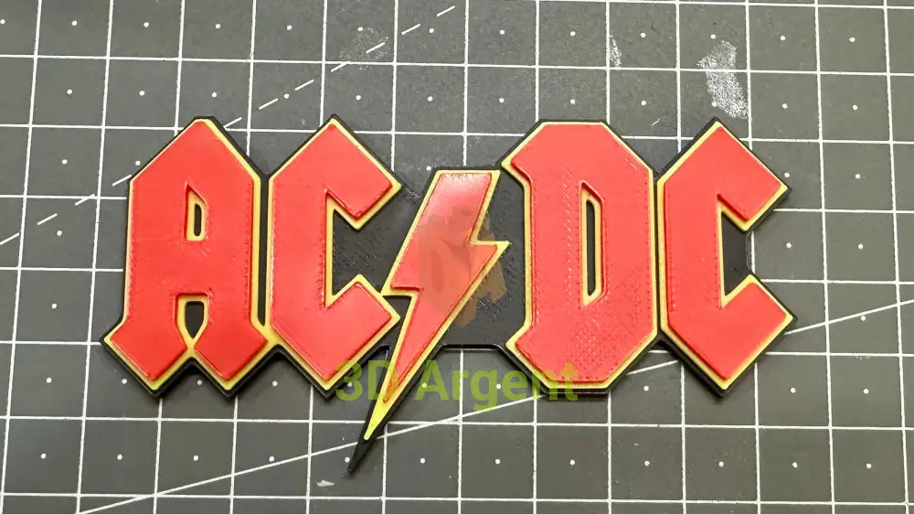 AC DC Sign - 3D Printed Sign