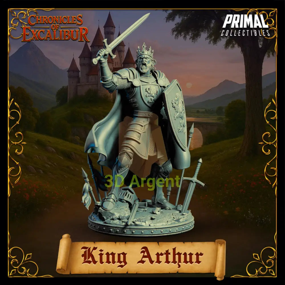 Adult - King Arthur - Fantasy compatible D&D DragonLance Miniatures Primal