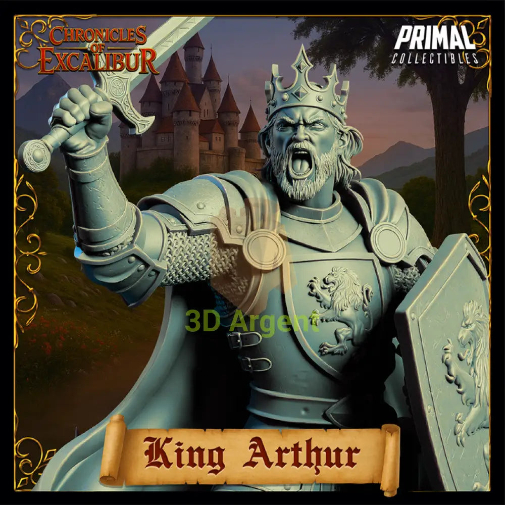 Adult - King Arthur - Fantasy compatible D&D DragonLance Miniatures Primal