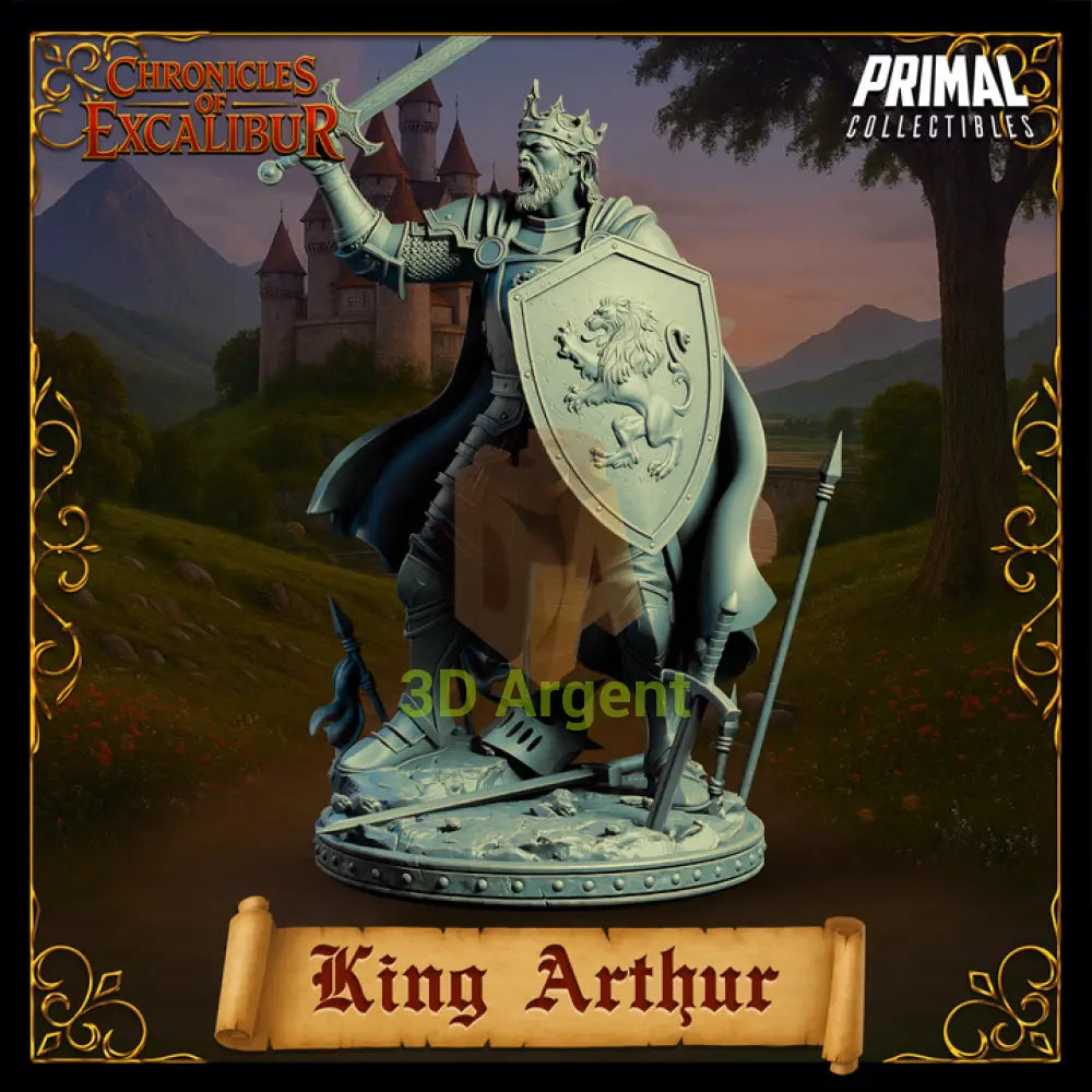 Adult - King Arthur - Fantasy compatible D&D DragonLance Miniatures Primal