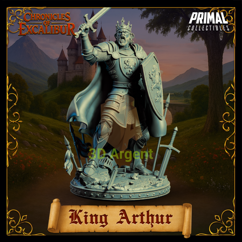 Adult - King Arthur - Fantasy compatible D&D DragonLance Miniatures Primal