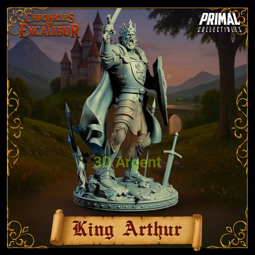 Adult - King Arthur - Fantasy compatible D&D DragonLance Miniatures Primal