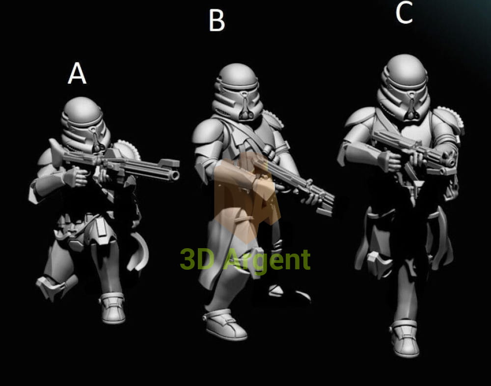 Airbourne Clone Troopers- Star Wars Legion 3D Printed Resin BlueWolf Miniatures B Toys & Games:Wargames &