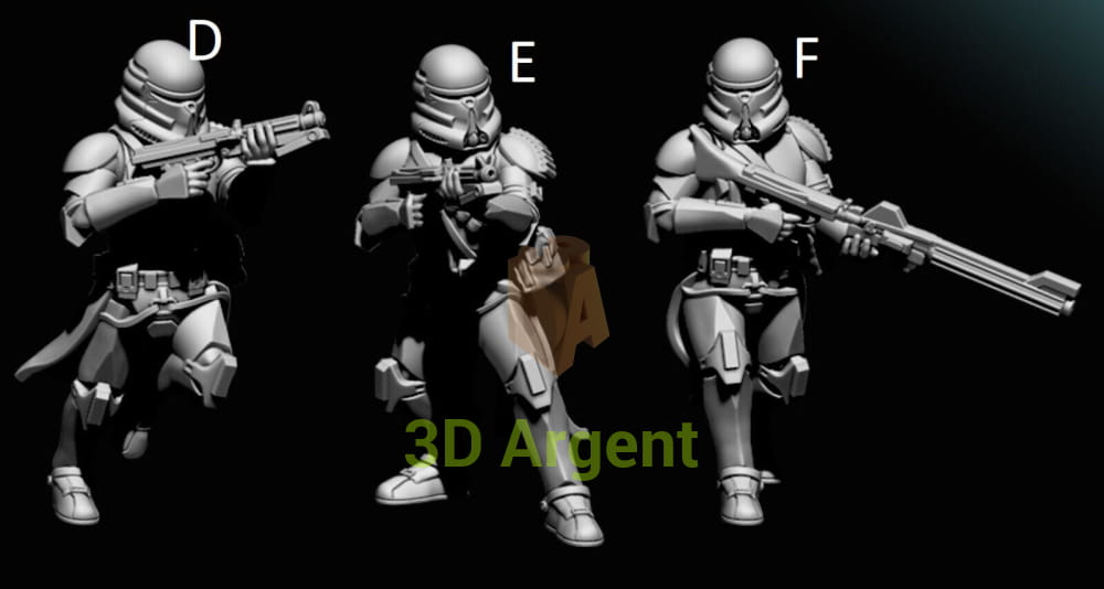 Airbourne Clone Troopers- Star Wars Legion 3D Printed Resin BlueWolf Miniatures E Toys & Games:Wargames &