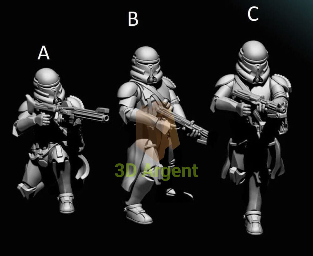 Airbourne Clone Troopers- Star Wars Legion 3D Printed Resin BlueWolf Miniatures Toys & Games:Wargames &