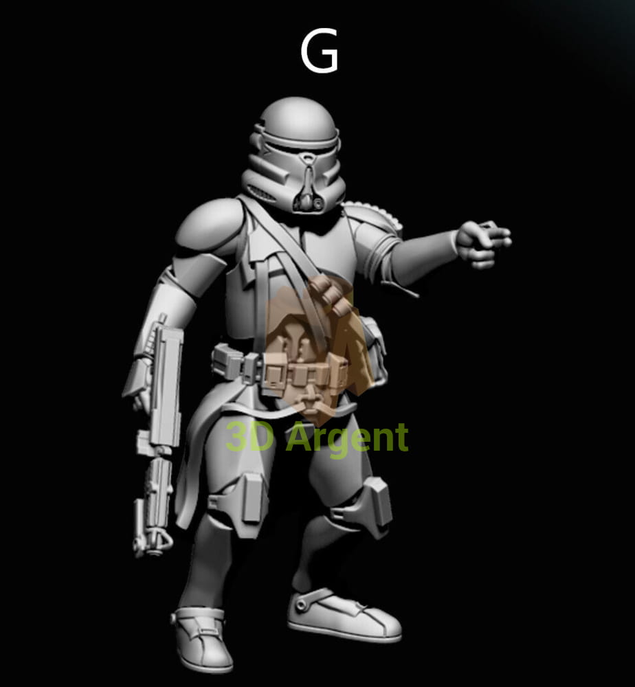 Airbourne Clone Troopers- Star Wars Legion 3D Printed Resin BlueWolf Miniatures Toys & Games:Wargames &