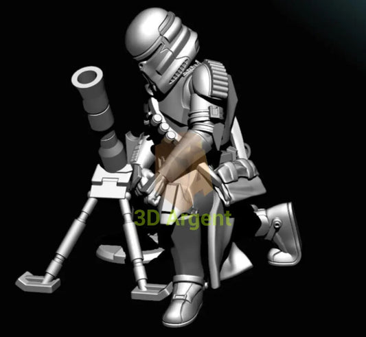 Airbourne Trooper Mortar Star Wars Legion 3D Printed Resin BlueWolf Miniatures Toys & Games:Wargames &