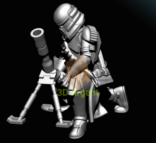 Airbourne Trooper Mortar Star Wars Legion 3D Printed Resin BlueWolf Miniatures Toys & Games:Wargames &