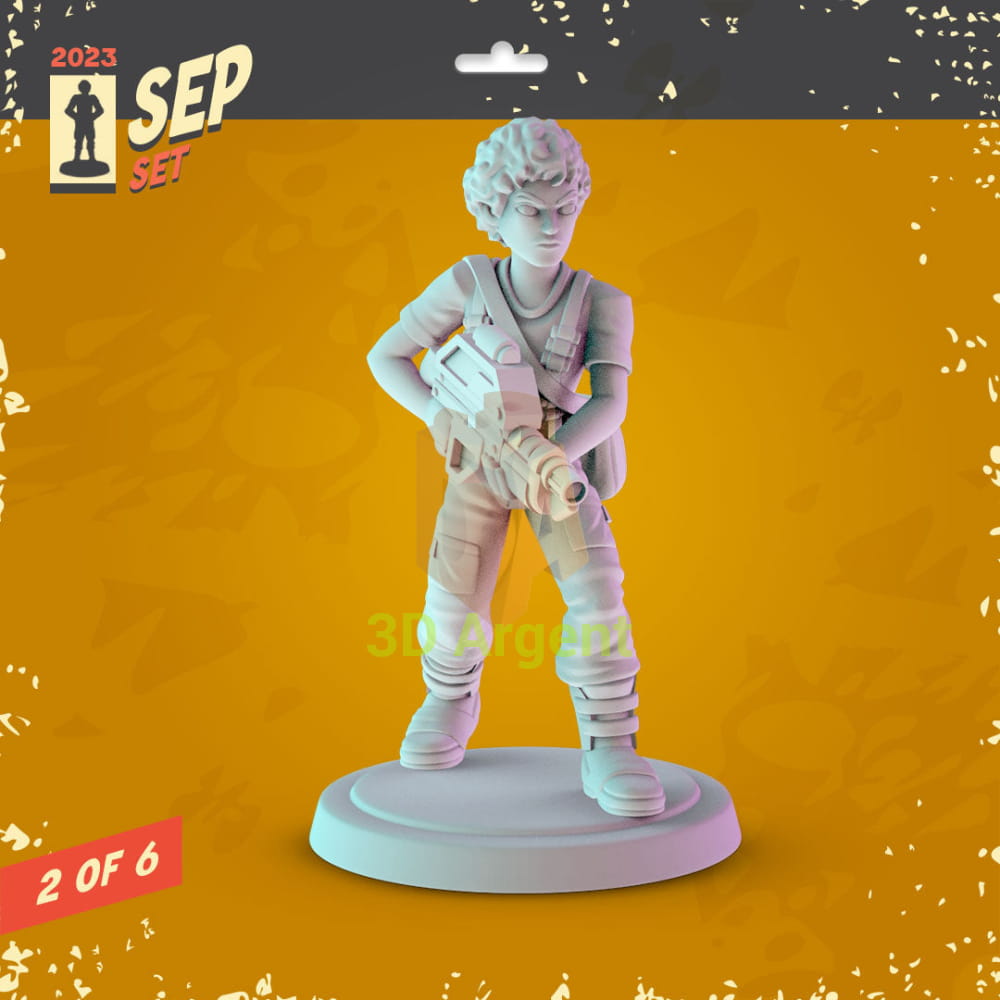 Alien Figures compatible D&D DragonLance Miniatures Pop Minis - 3 Ripley with Rifle - Toys & Games:Wargames &