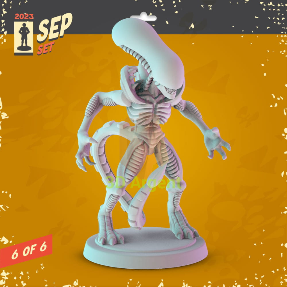 Alien Figures compatible D&D DragonLance Miniatures Pop Minis - 4 Xenomorph - Toys & Games:Wargames &