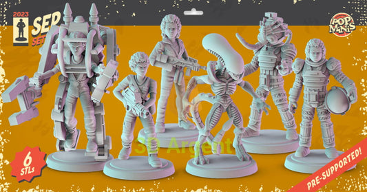 Alien Figures compatible D&D DragonLance Miniatures Pop Minis - All Figures - Toys & Games:Wargames &