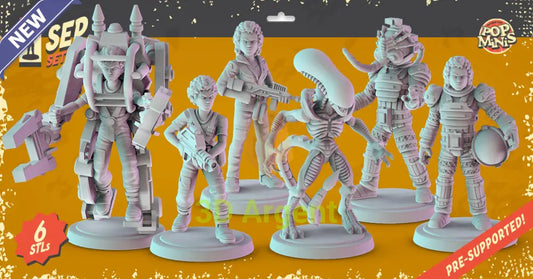 Alien Figures compatible D&D DragonLance Miniatures Pop Minis - All Figures - Toys & Games:Wargames &