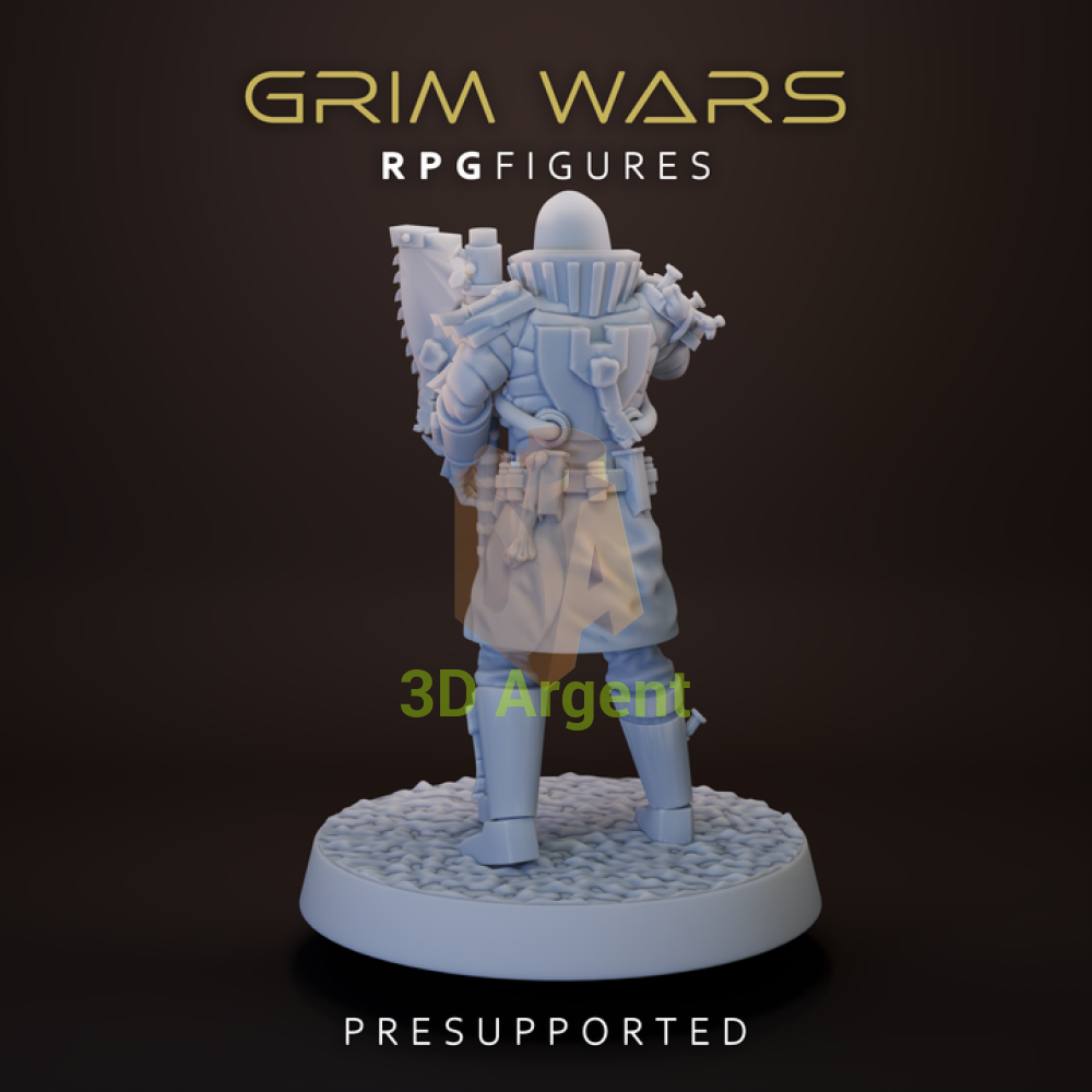 Arch Vindicator rear view - Star Wars Legion Scale 3D Printed Resin Miniature