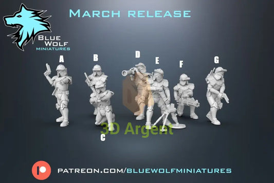 ARF Clone Specialists - Star Wars Legion 3D Printed Resin BlueWolf Miniatures A Toys & Games:Wargames &