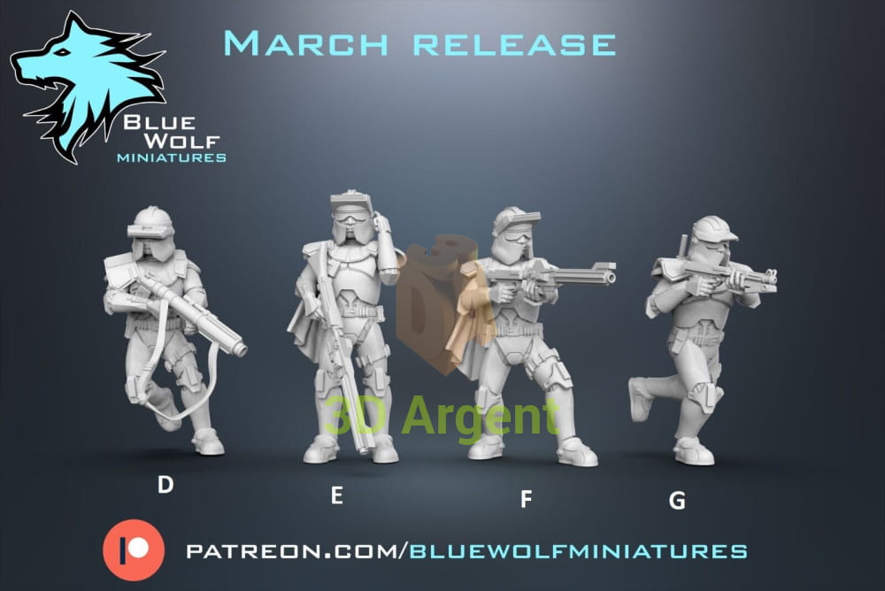 ARF Specialists v2 - Star Wars Legion 3D Printed Resin BlueWolf Miniatures Toys & Games:Wargames & Role-Playing:Star