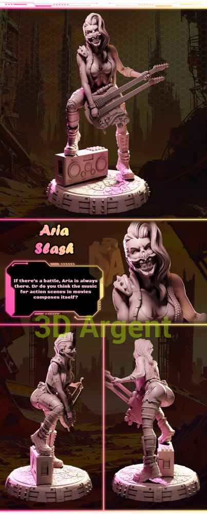 Aria Slash – Ladies of Nuke City – Gilmorestudio 3D Printed Resin Miniature