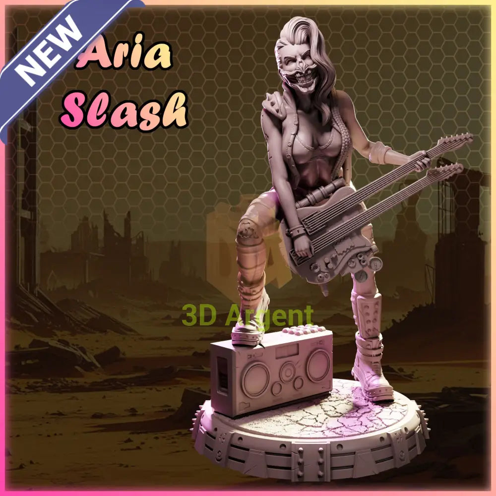 Aria Slash – Ladies of Nuke City – Gilmorestudio 3D Printed Resin Miniature 32mm SFW