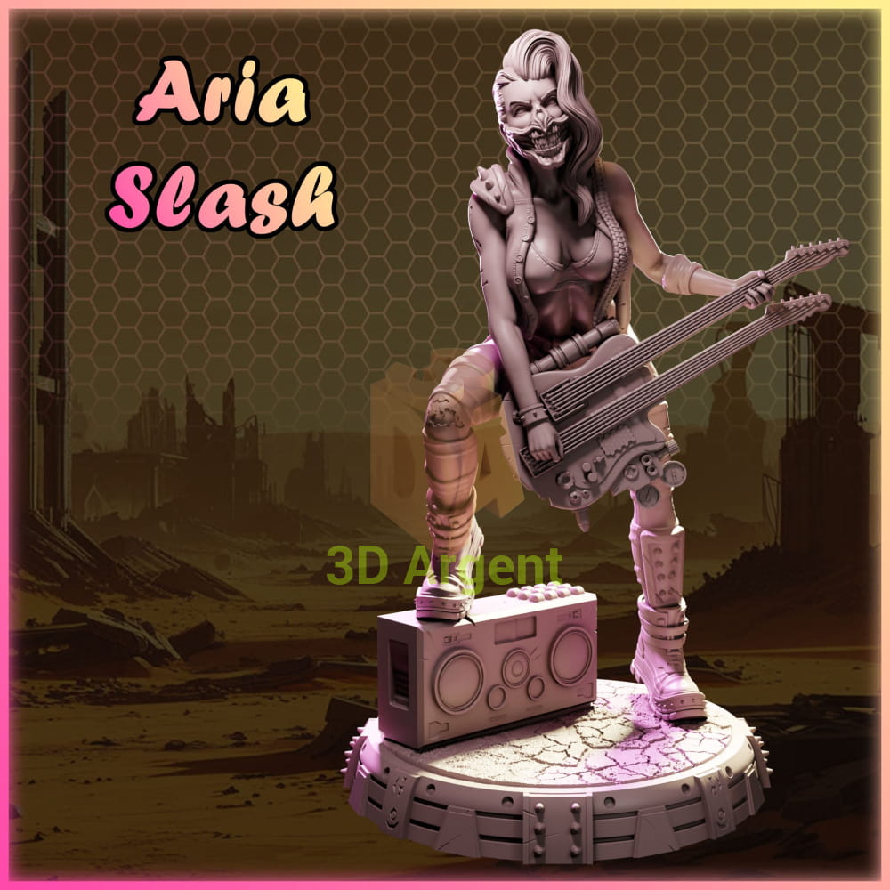 Aria Slash – Ladies of Nuke City – Gilmorestudio 3D Printed Resin Miniature 32mm SFW