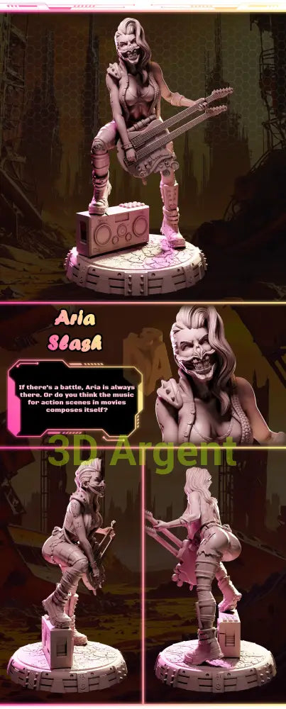 Aria Slash – Ladies of Nuke City – Gilmorestudio 3D Printed Resin Miniature