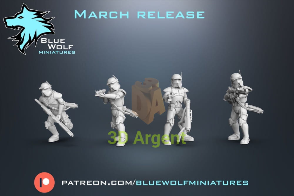 AT RT Specialists - Star Wars Legion 3D Printed Resin BlueWolf Miniatures Toys & Games:Wargames & Role-Playing:Star Wars
