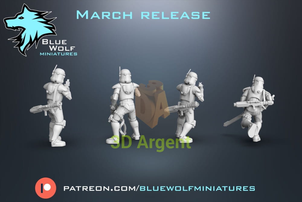 AT RT Specialists - Star Wars Legion 3D Printed Resin BlueWolf Miniatures Toys & Games:Wargames & Role-Playing:Star Wars