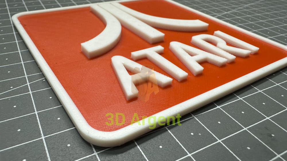 Atari Logo - 3D Printed Sign Stand Video Games & Consoles:Video Game Merchandise